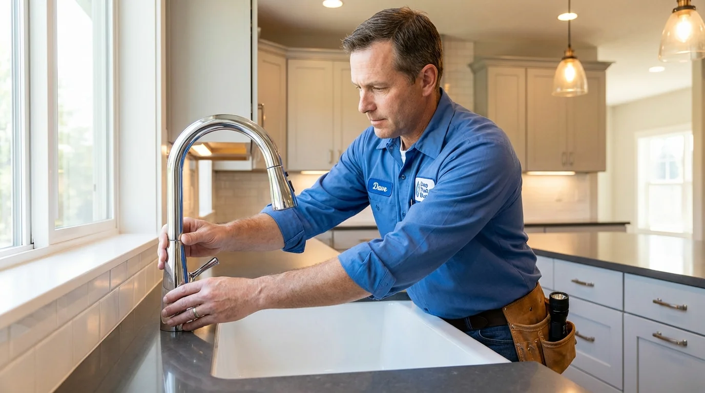 Kitchen faucet installation by Johns Plumbing LLC in Demarest